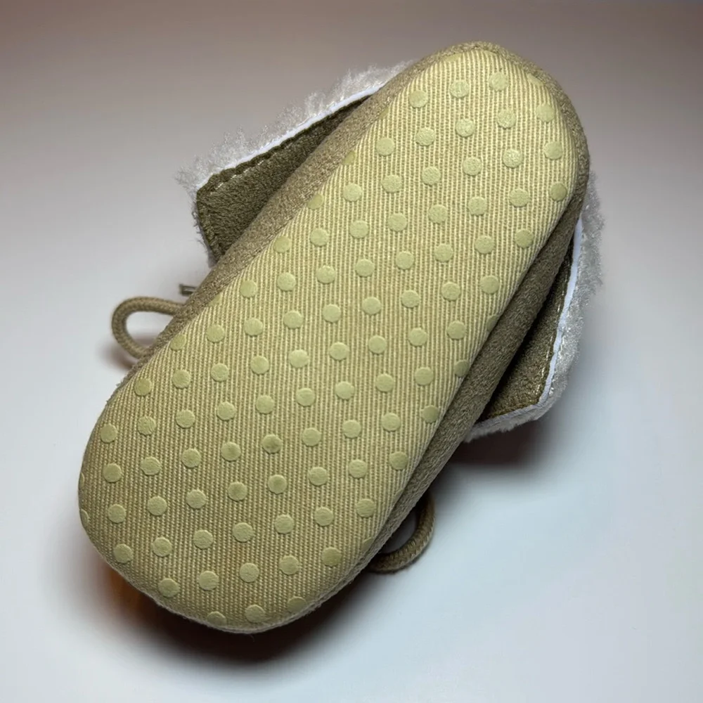 PatPat Baby Moccasin Booties Slippers Infant Child 6-9 Mos